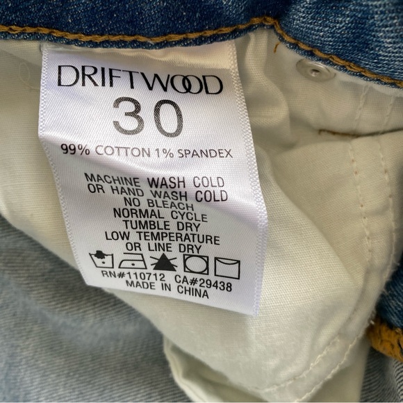 DRIFTWOOD Blue Flare Jeans with Multicolor Sunburst Waist - Picture 14 of 15